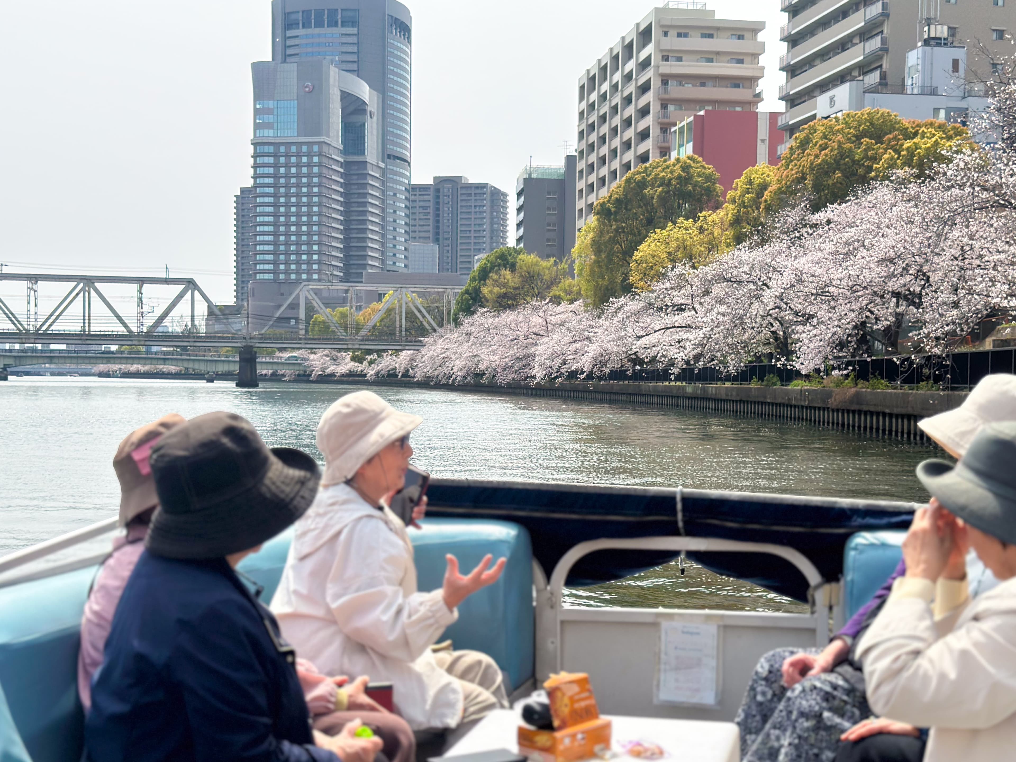 自然と都会が溶け合う、大阪ならではの春景色。
