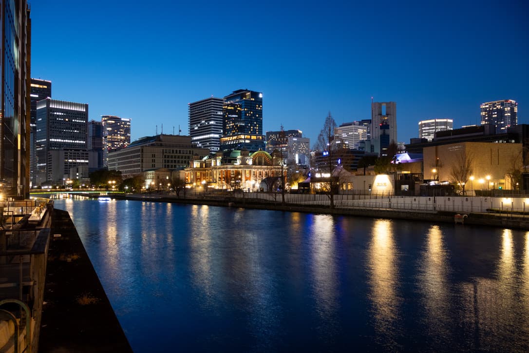 水上から見る中之島
